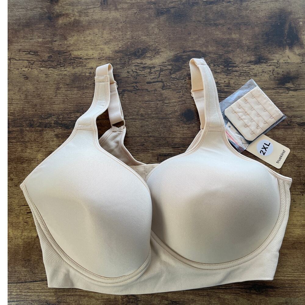 Truekind Womens 2XL Nude Wireless lift T-shirt Bra NEW